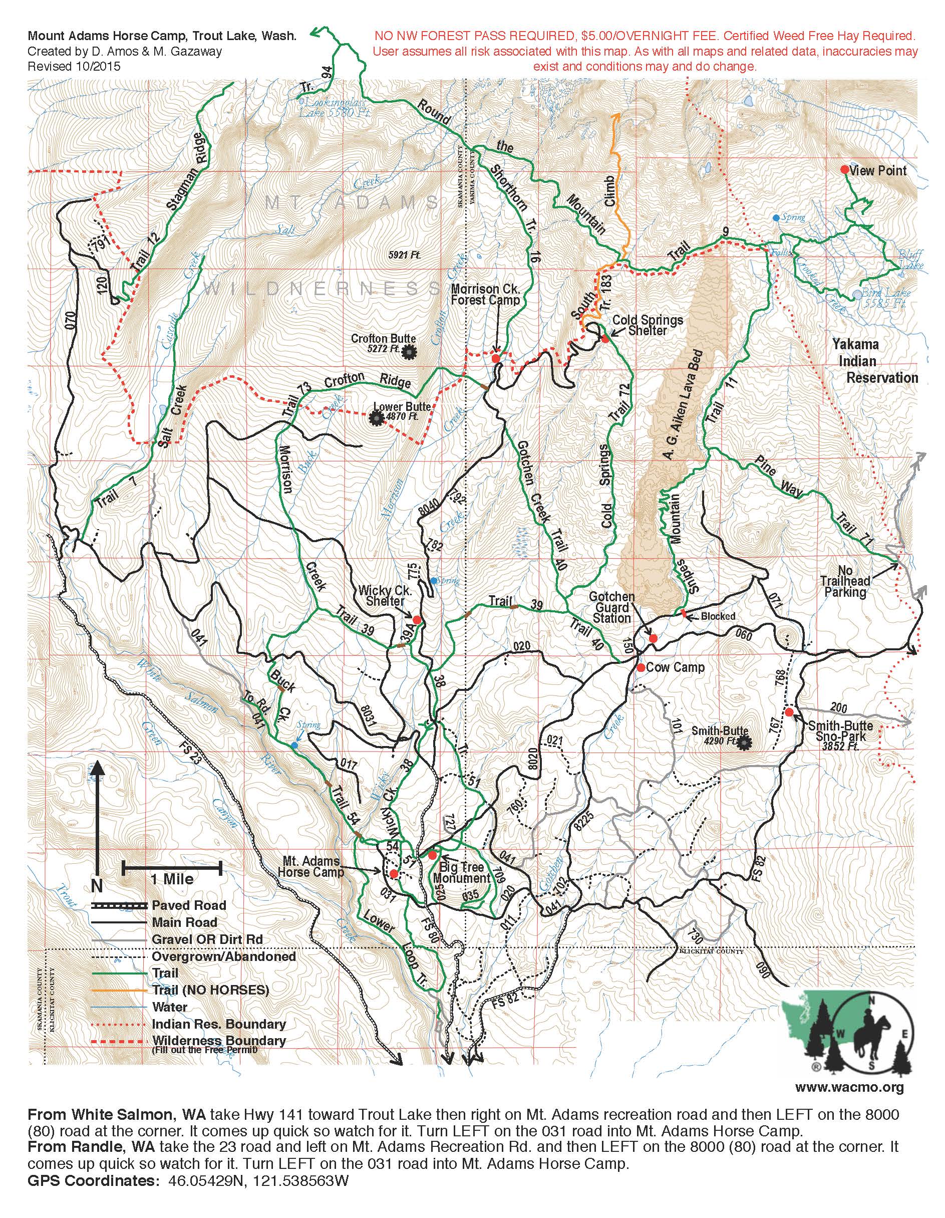Mt. Adams Horse Camp, Trout Lake, WA