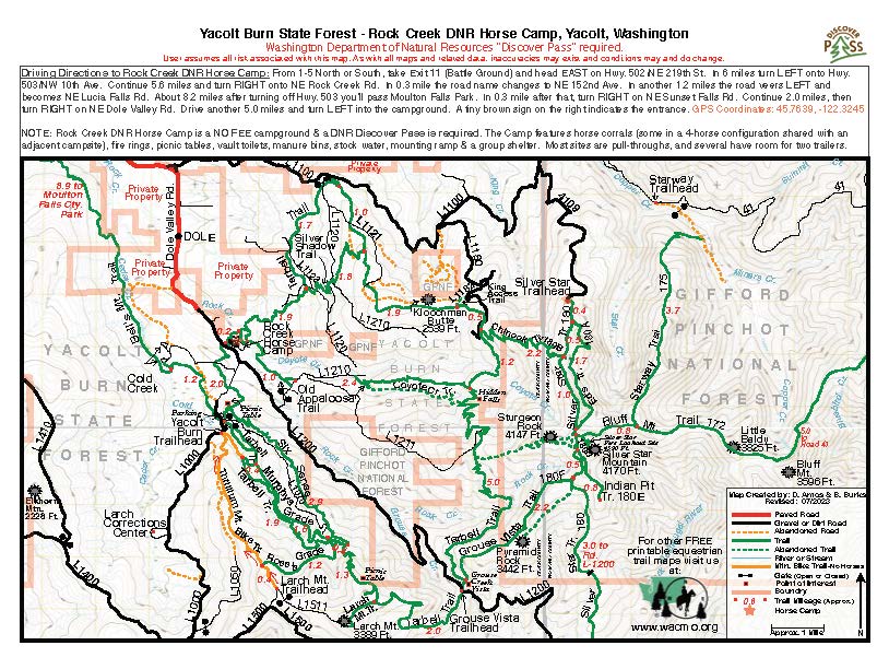 Rock Creek Horse Camp, Yacolt Burns State Forest, WA